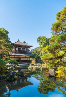 Gümüş Pavilion Ginkakuji Tapınağı'nda güzel mimari