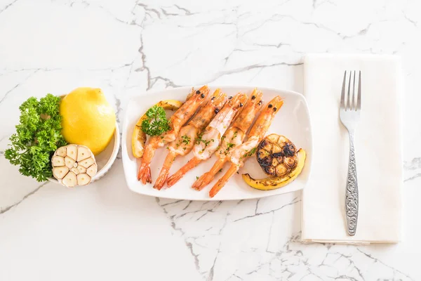 gebakken garnalen met knoflook 