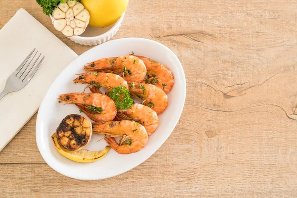 gebakken garnalen met knoflook 