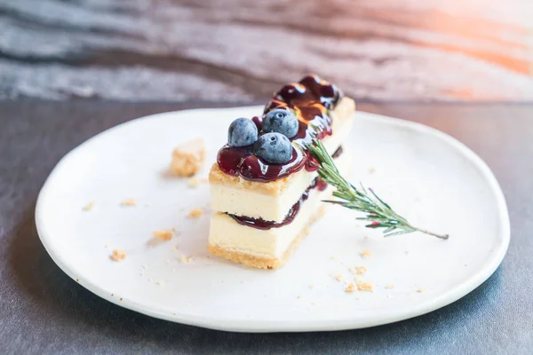 ブルーベリー チーズ ケーキ — ストック写真