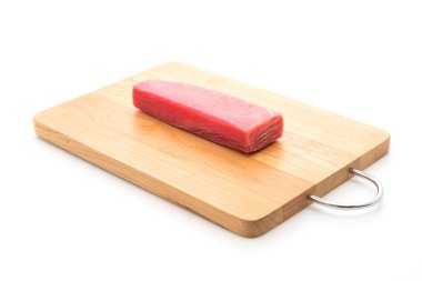 ahşap tahta üzerinde Taze orkinos