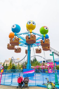 Osaka, Japonya - 21 Kasım 2016: temel tema park konumlar 