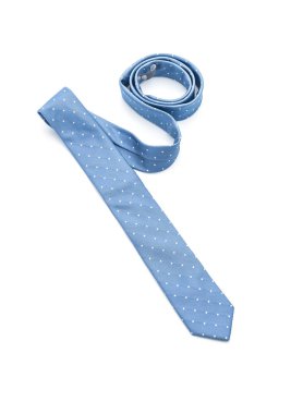 Beyaz güzel mavi kravat