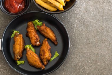 Kızarmış tavuk kanadı.