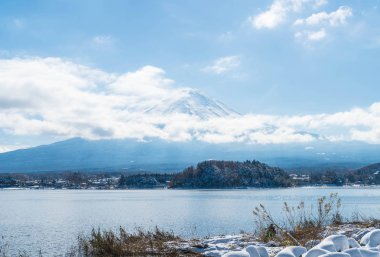 Dağ Fuji San Kawaguchiko Gölü.