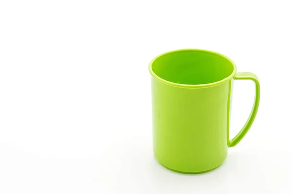 Grünes Kunststoffglas — Stockfoto