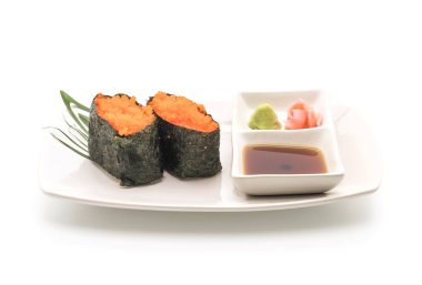 yumurta karides nigiri suşi - Japon gıda tarzı