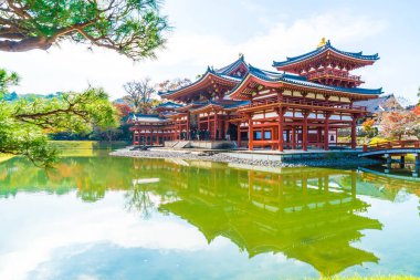 Beautiful Architecture Byodo-in Temple at Kyoto. clipart