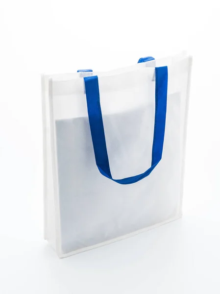 Beyaz kumaş çanta — Stok fotoğraf
