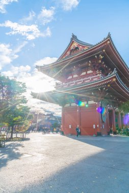 Bölgenin her Asakusa Sensoji Tapınağı içinde güzel mimari 
