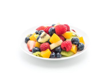 karışık taze meyve (çilek, ahududu, yaban mersini, kivi, mang