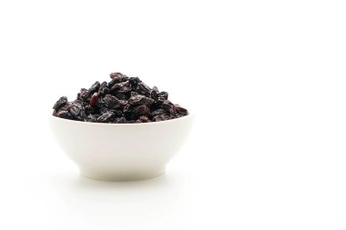 Beyaz üzerine siyah kuru üzüm