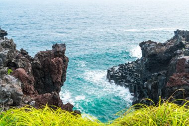 Jungmun Daepo sahil Jusangjeolli Cliff, Jeju Adası