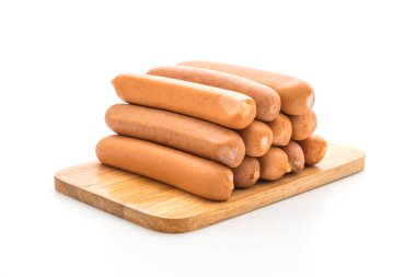 Beyaz arka plan üzerinde sosis mix