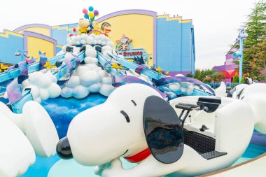 Osaka, Japonya - 21 Kasım 2016: temel tema park konumlar 