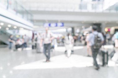 Havaalanında soyut bulanıklık