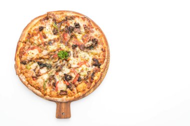 Barbekü domuz eti pizza