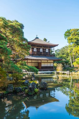 Gümüş Pavilion Ginkakuji Tapınağı'nda güzel mimari