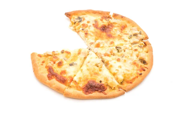 Creamy mushroom pizza — Stock Photo, Image