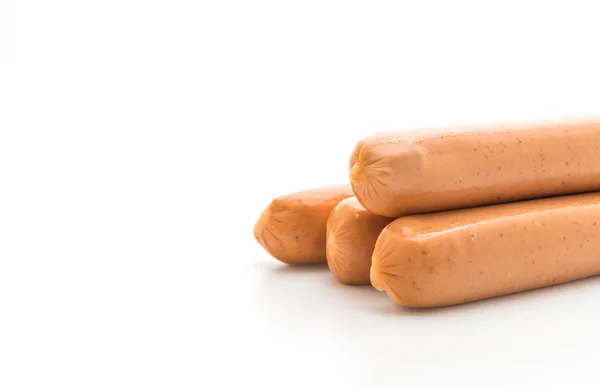 Chili frankfurter sausage on white background — Stock Photo, Image