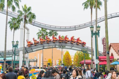 Osaka, Japonya - 21 Kasım 2016: temel tema park konumlar 