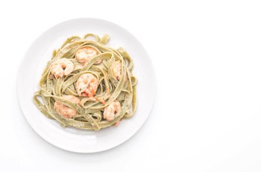 Karidesli ıspanak fettuccini makarna