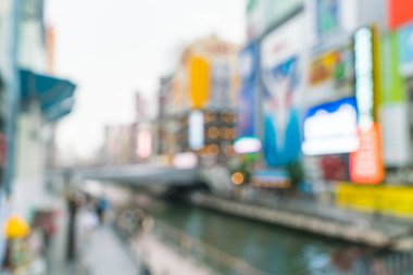 kalabalık insanlar Osaka street Market bulanıklık 