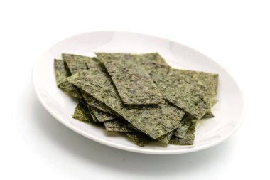 beyaz üzerine kurutulmuş yosun