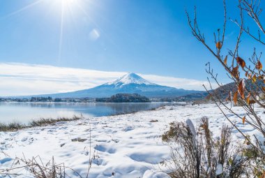 Dağ Fuji San Kawaguchiko Gölü.