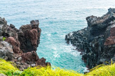 Jungmun Daepo sahil Jusangjeolli Cliff, Jeju Adası