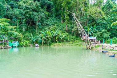 Lagoa Azul em vang vieng, laos