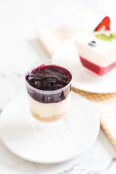 Torta de queijo de mirtilo — Fotografia de Stock