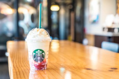 Busan, Güney Kore - 12 Temmuz, 2017: Starbuck Choux Crea bardak