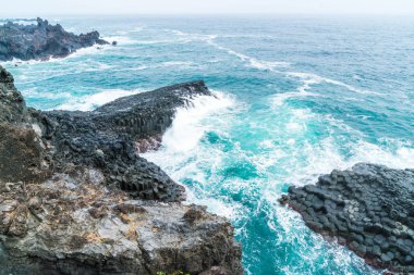 Jungmun Daepo sahil Jusangjeolli Cliff, Jeju Adası