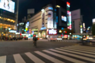 Yaya geçidi Shibuya kasaba, kalabalık insanlar bulanıklık