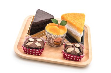 kek, turuncu fincan kek, altın konu pasta ve çikolata Şip Şak