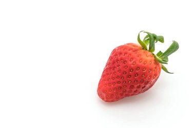 beyaz üzerine taze çilek