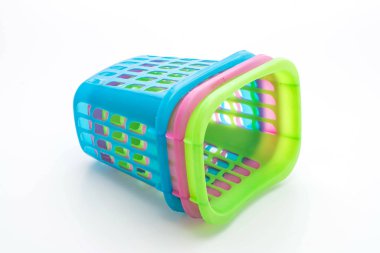 renkli plastik sepet 