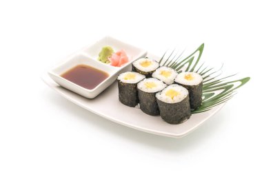 Turşu turp maki sushi-Japon gıda tarzı