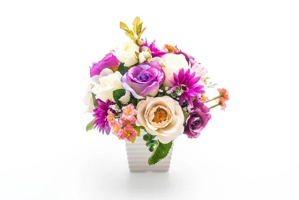 Flores de buquê em vaso — Fotografia de Stock