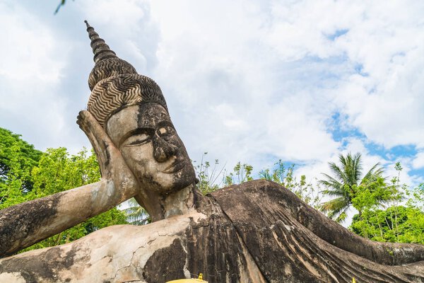 Beautiful architecture at buddha park in Vientiane