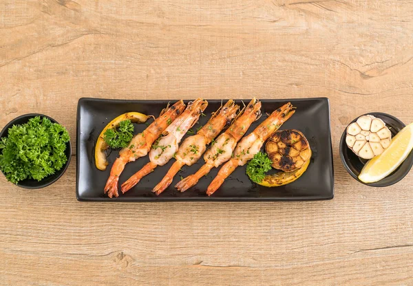 gebakken garnalen met knoflook 