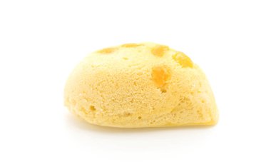 Mango yumuşak kek üzerine beyaz