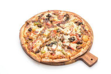 Barbekü domuz eti pizza