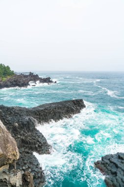 Jungmun Daepo sahil Jusangjeolli Cliff, Jeju Adası