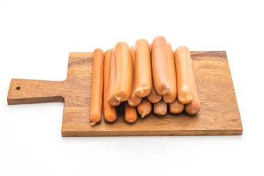 Beyaz arka plan üzerinde sosis mix