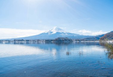 Dağ Fuji San Kawaguchiko Gölü.