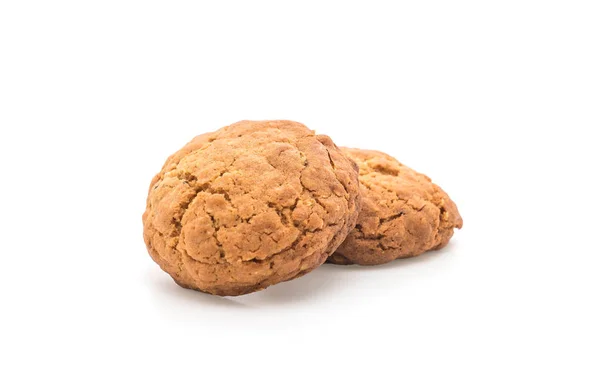 Galletas de avena con pasas en blanco —  Fotos de Stock