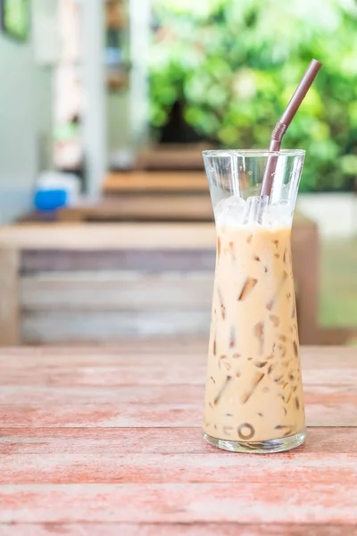 Glass of iced expresso coffee — Stock Photo, Image