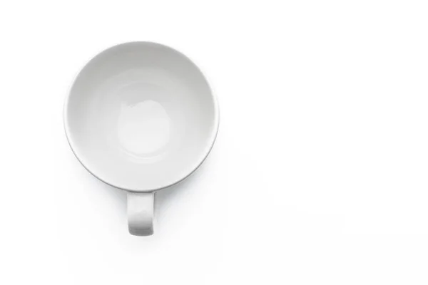 빈 화이트 커피 컵 — 스톡 사진